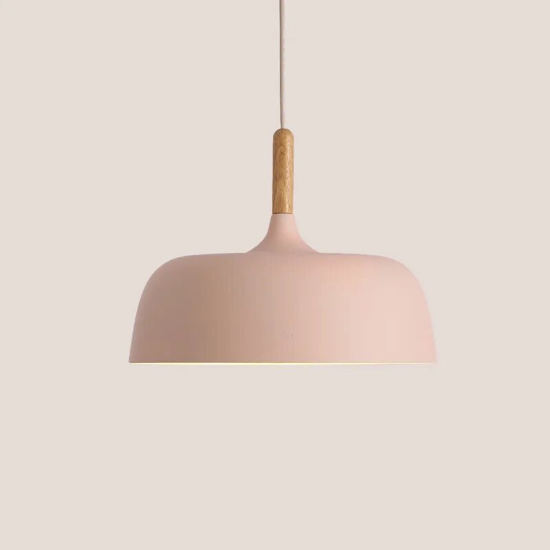 Nordic Style Pendant Light - Modern Design with Warm Wood Finish