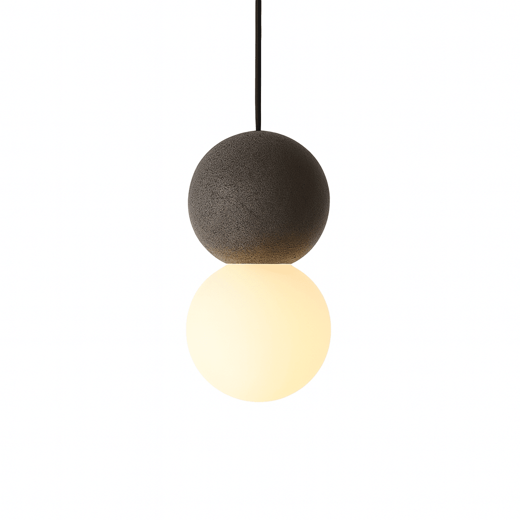Modern Pendant Light in Obsidian - Elegant Glass and Metal Design