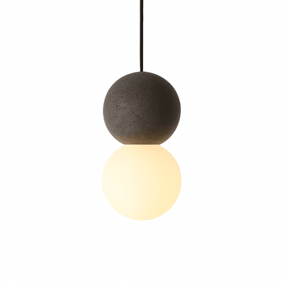Modern Pendant Light in Obsidian - Elegant Glass and Metal Design