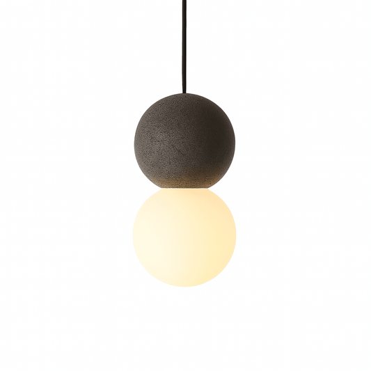 Modern Pendant Light in Obsidian - Elegant Glass and Metal Design