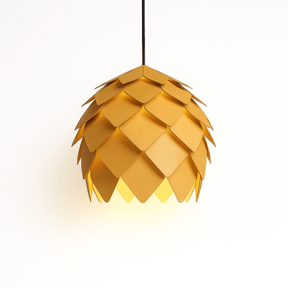 Pine Cone Pendant Light - Natural Wood Design