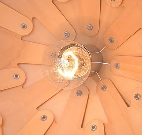 Pine Cone Pendant Light - Natural Wood Design