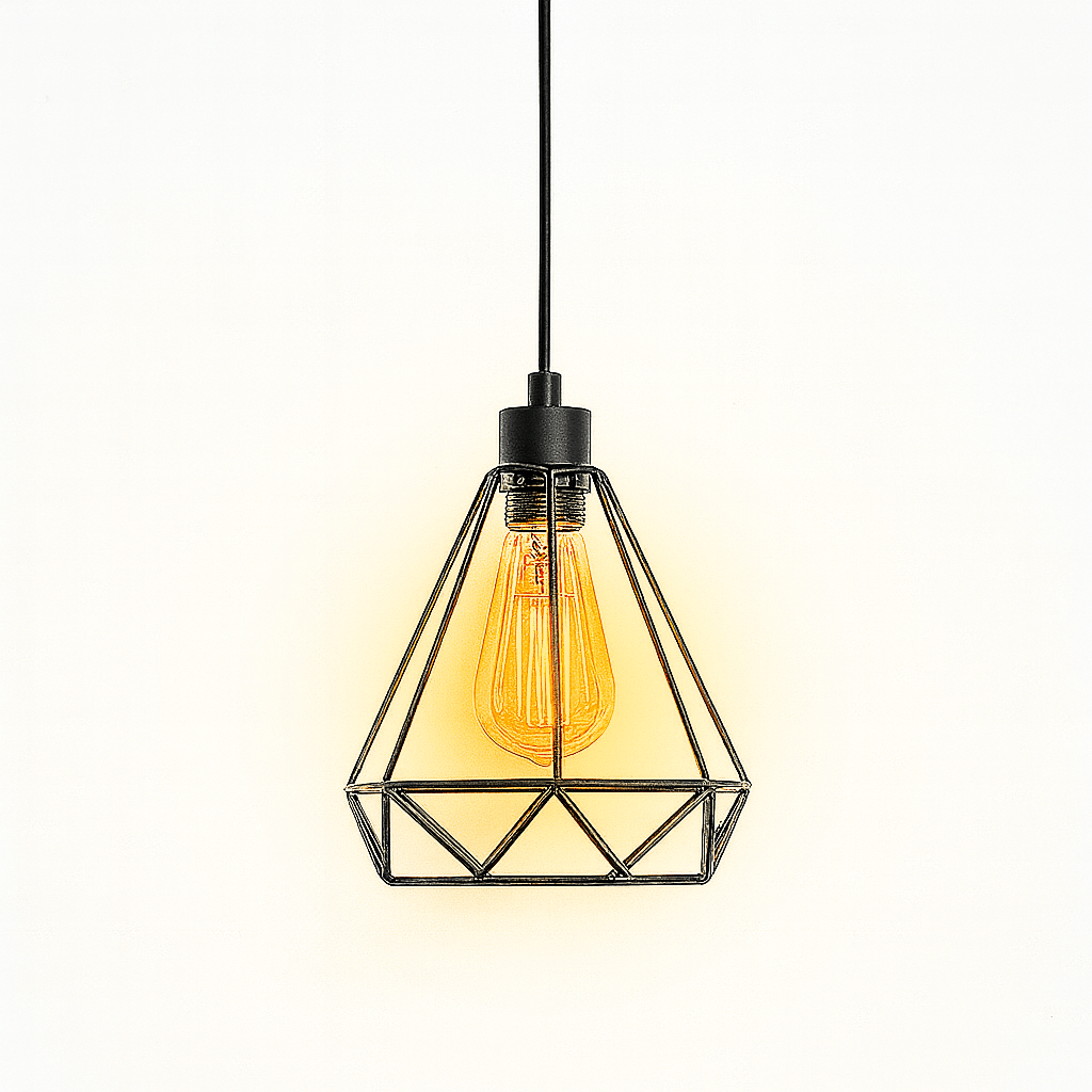 Geometric Pendant Light - Industrial Style Lighting Fixture