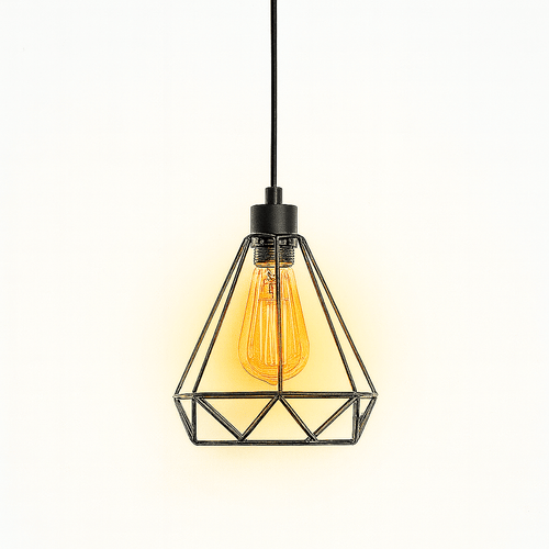 Geometric Pendant Light - Industrial Style Lighting Fixture