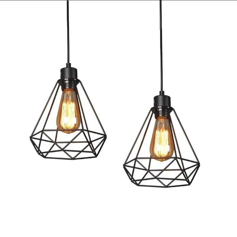 Geometric Pendant Light - Industrial Style Lighting Fixture
