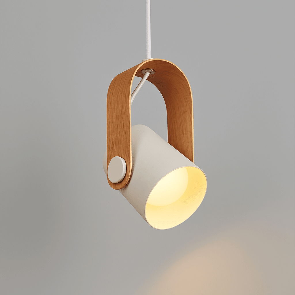 Nordic Style Pendant Light – Wooden and Metal Design for Contemporary Spaces