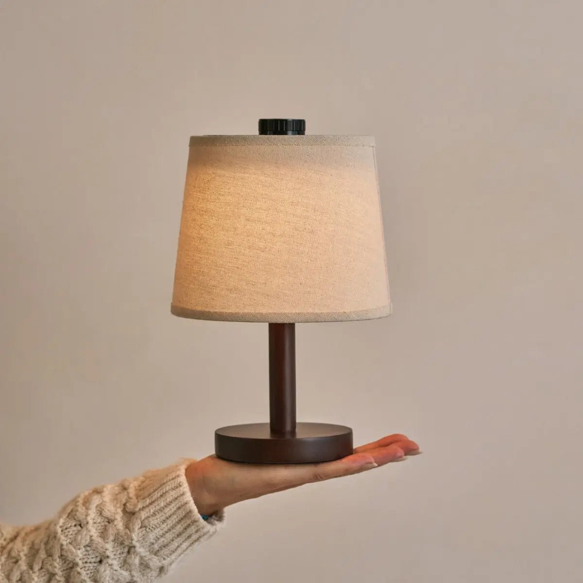 Rechargeable Table Lamp with Dimmable Feature - Minimalist Wood Design