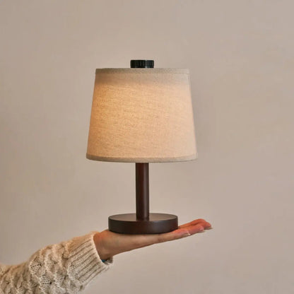 Rechargeable Table Lamp with Dimmable Feature - Minimalist Wood Design
