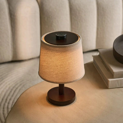 Rechargeable Table Lamp with Dimmable Feature - Minimalist Wood Design