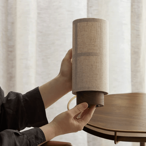 Chic Home Decor Table Lamp - Japanese Style in Elegant Silk