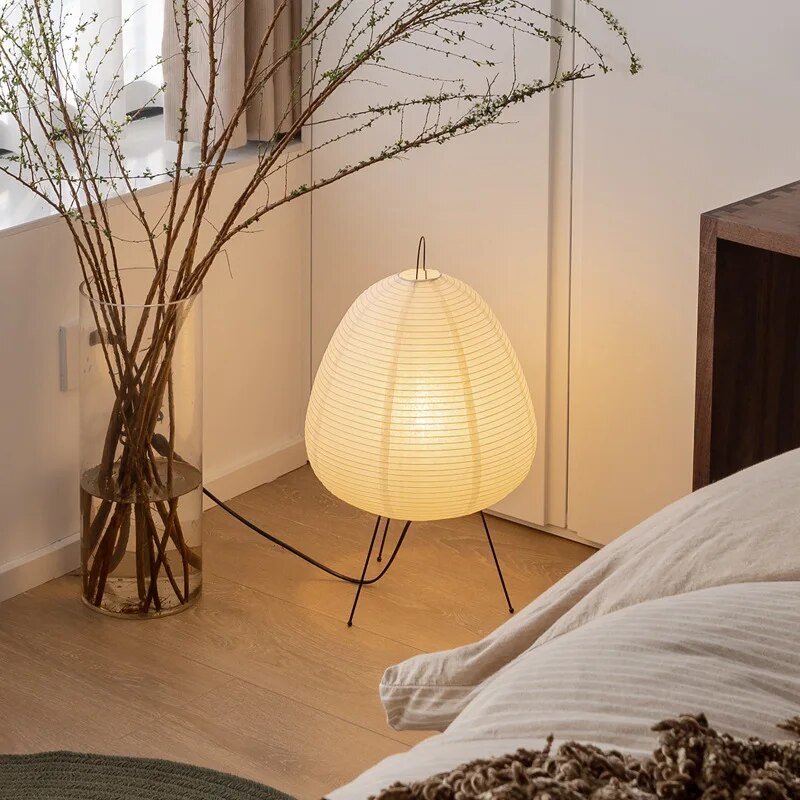 Table Lamp Made with Japanese Rice Paper