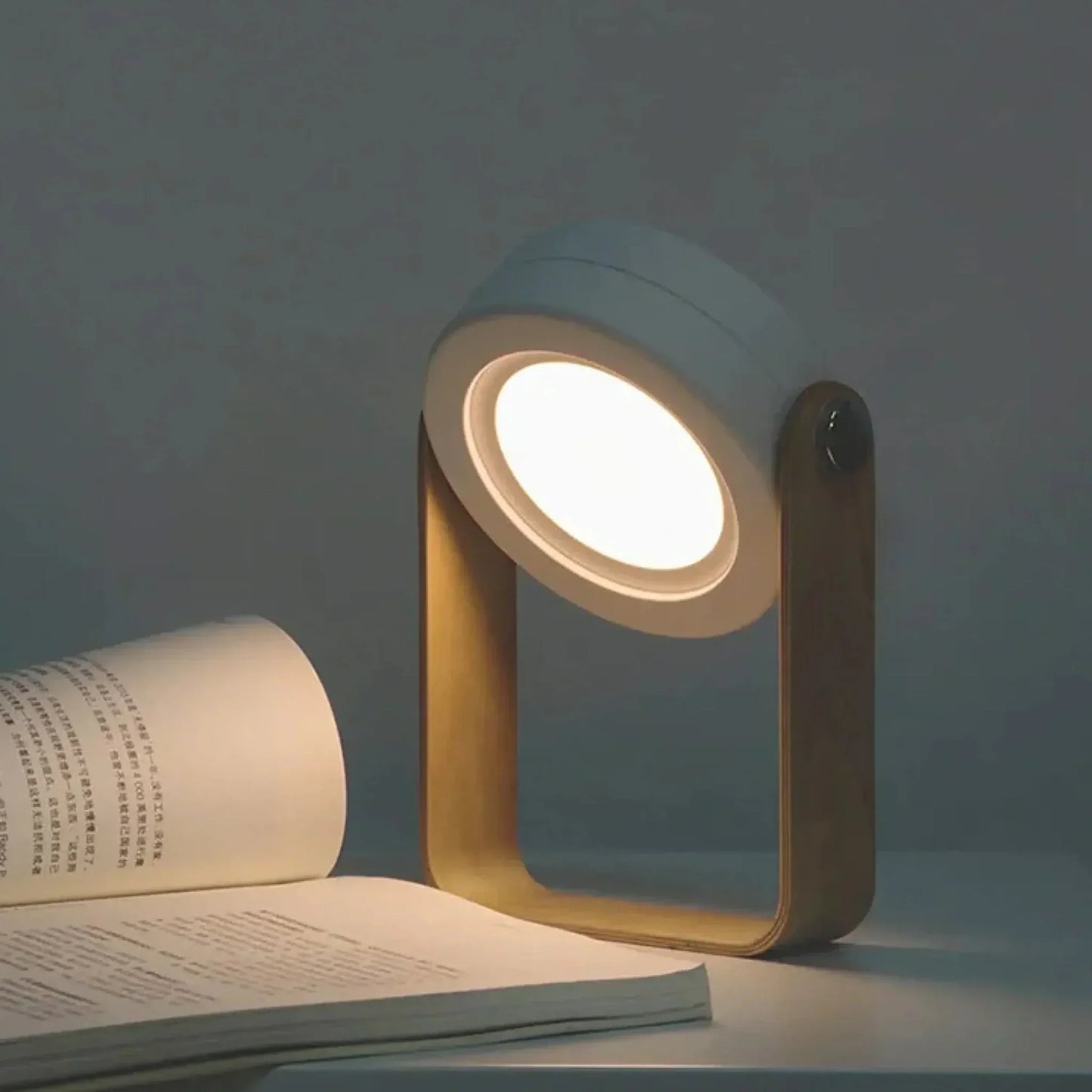 LED Desk Lamp with Adjustable Wooden Design for Home or Office Use
