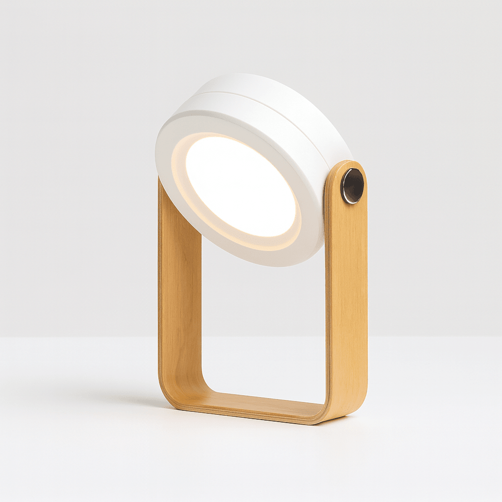 LED Desk Lamp with Adjustable Wooden Design for Home or Office Use