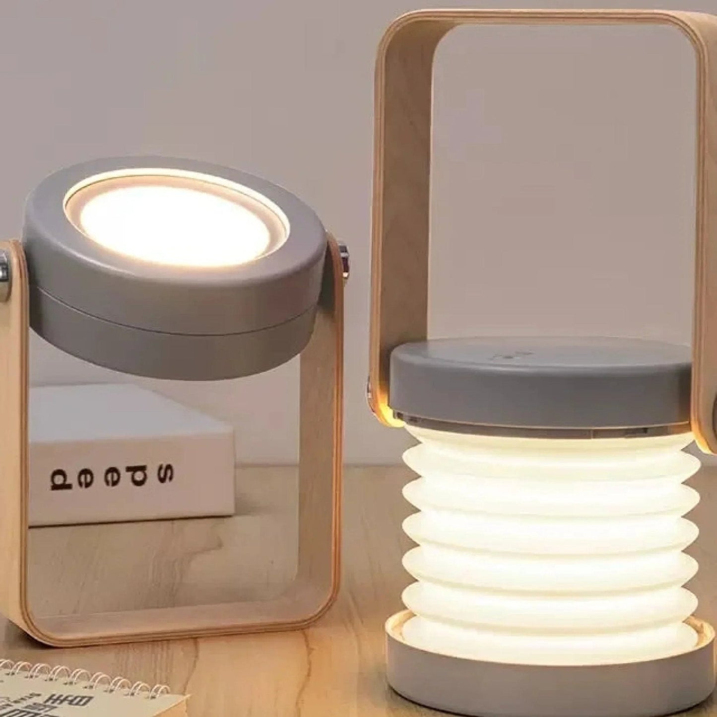 LED Desk Lamp with Adjustable Wooden Design for Home or Office Use