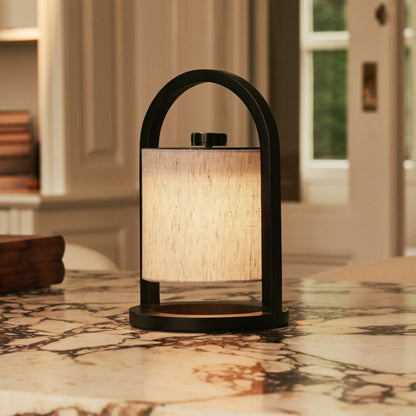Rechargeable Wooden Table Lamp - Adjustable Brightness Lighting Solution