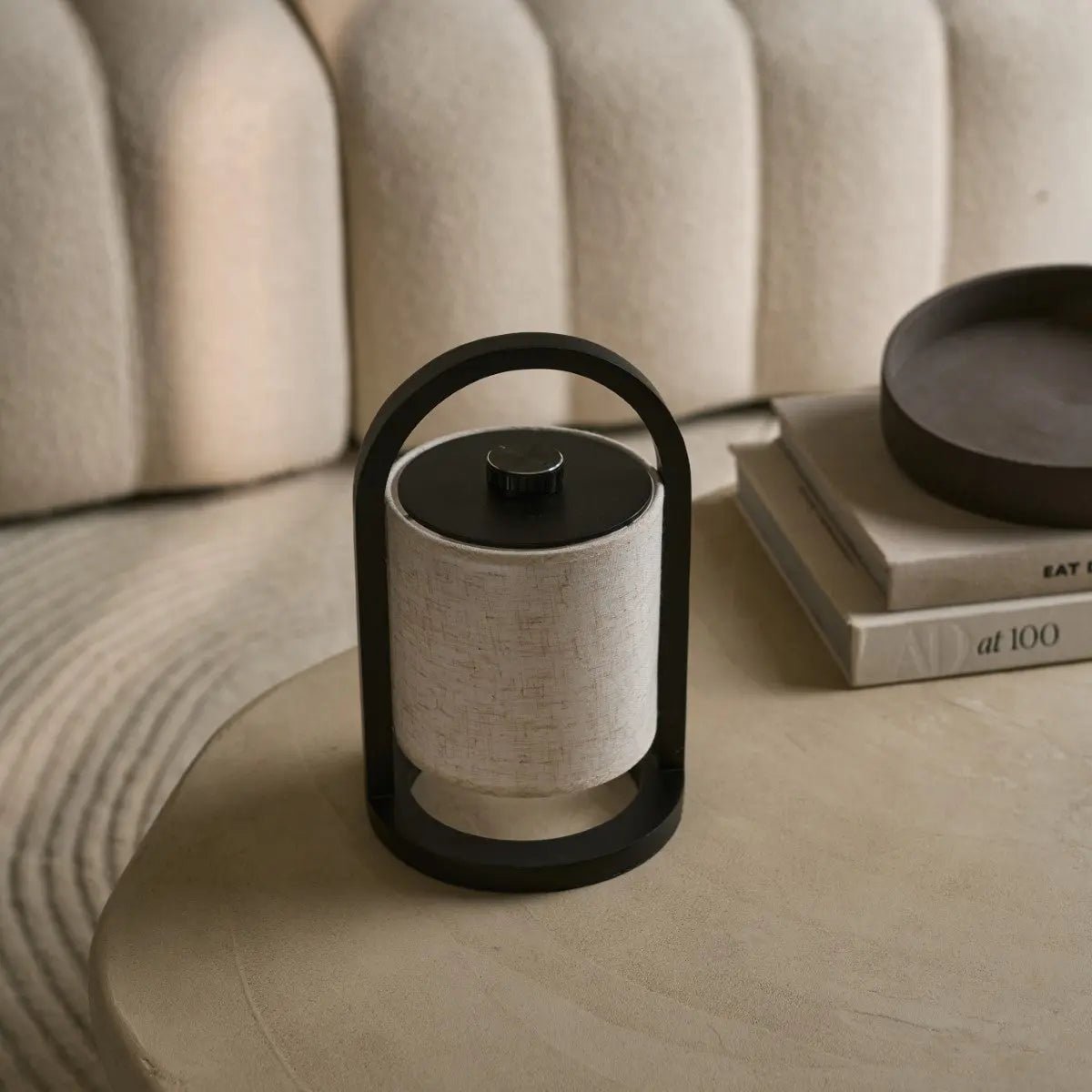 Rechargeable Wooden Table Lamp - Adjustable Brightness Lighting Solution