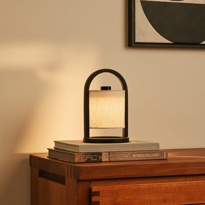 Rechargeable Wooden Table Lamp - Adjustable Brightness Lighting Solution