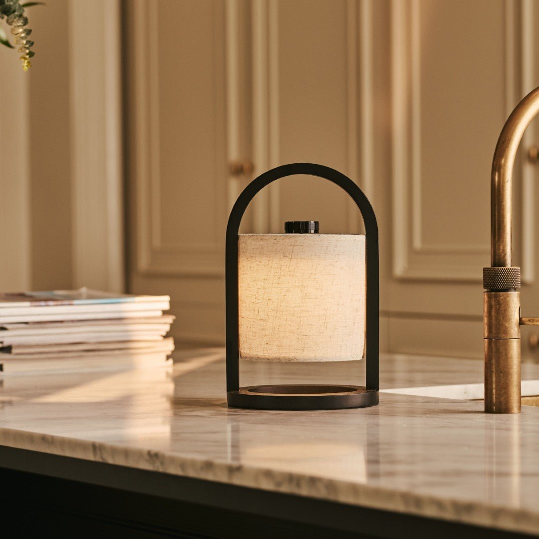 Rechargeable Wooden Table Lamp - Adjustable Brightness Lighting Solution