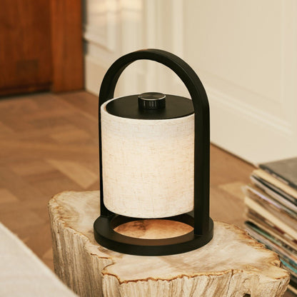 Rechargeable Wooden Table Lamp - Adjustable Brightness Lighting Solution