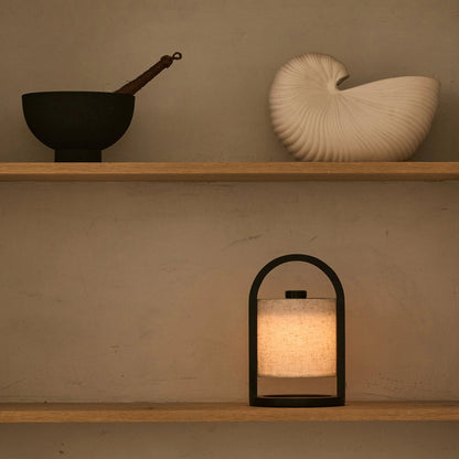 Rechargeable Wooden Table Lamp - Adjustable Brightness Lighting Solution