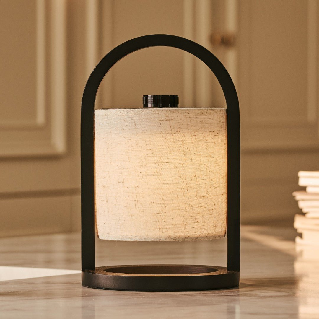 Rechargeable Wooden Table Lamp - Adjustable Brightness Lighting Solution