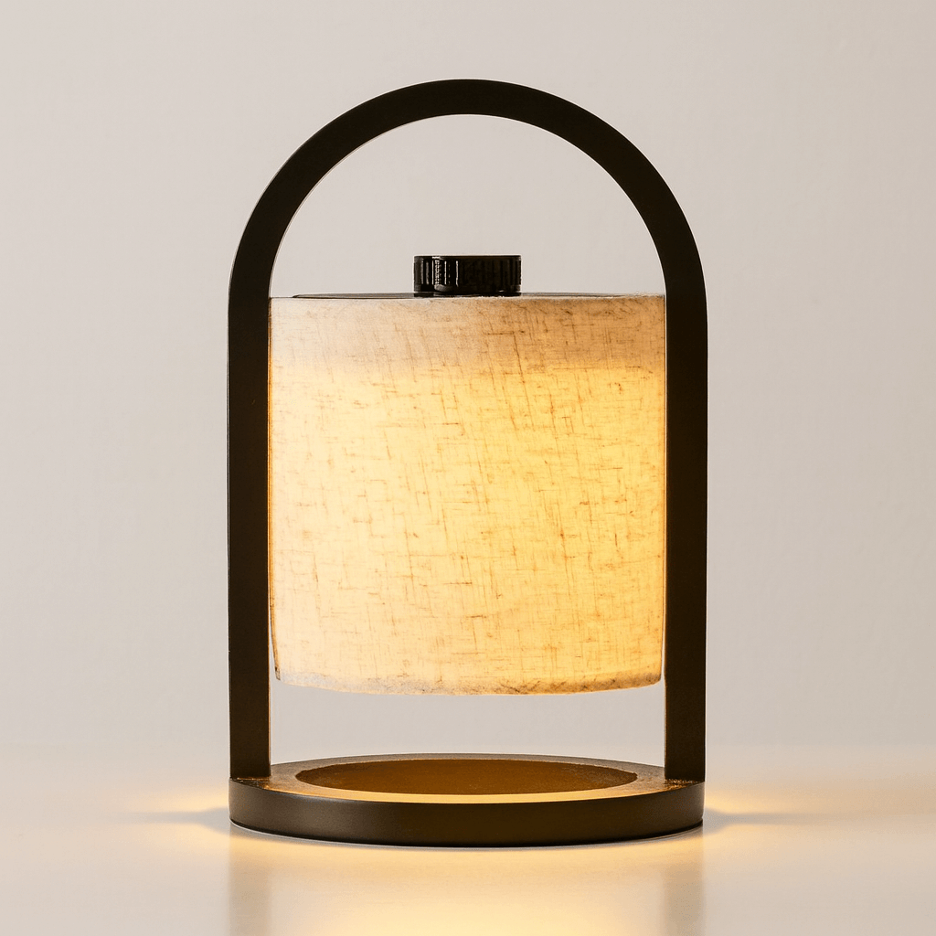 Rechargeable Wooden Table Lamp - Adjustable Brightness Lighting Solution
