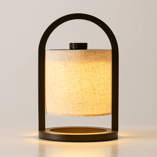 Rechargeable Wooden Table Lamp - Adjustable Brightness Lighting Solution