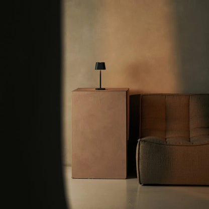 Modern Stone Grey Table Lamp – Rechargeable and Dimmable