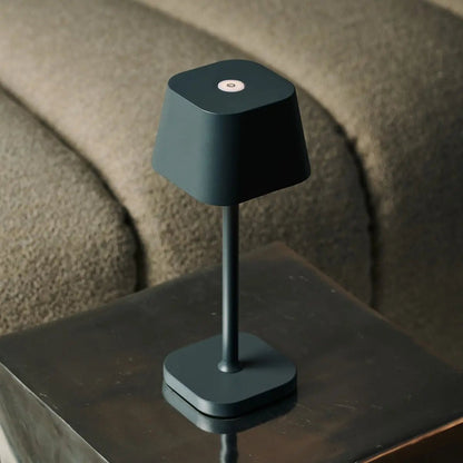 Modern Stone Grey Table Lamp – Rechargeable and Dimmable