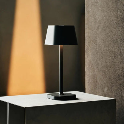 Modern Stone Grey Table Lamp – Rechargeable and Dimmable