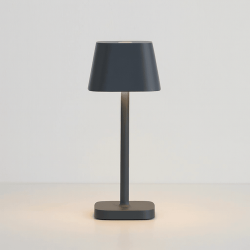 Modern Stone Grey Table Lamp – Rechargeable and Dimmable