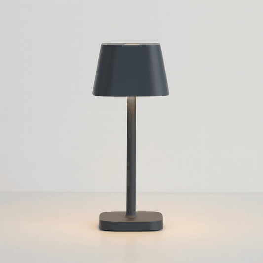Modern Stone Grey Table Lamp – Rechargeable and Dimmable