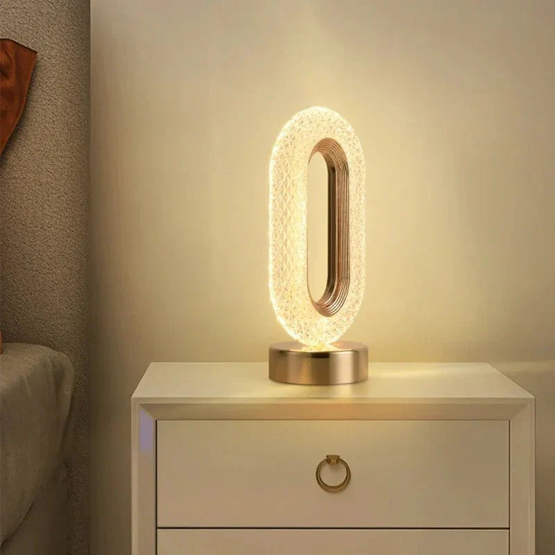 Touch Control Table Lamp with Gold Finish