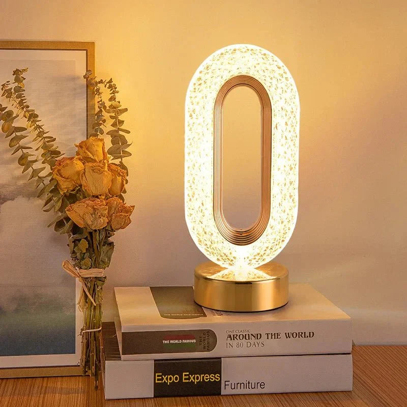 Touch Control Table Lamp with Gold Finish
