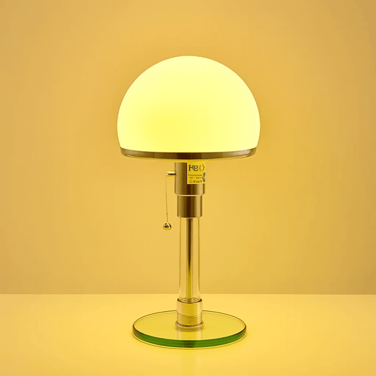 Bedside Table Lamp - Grey Glass Design