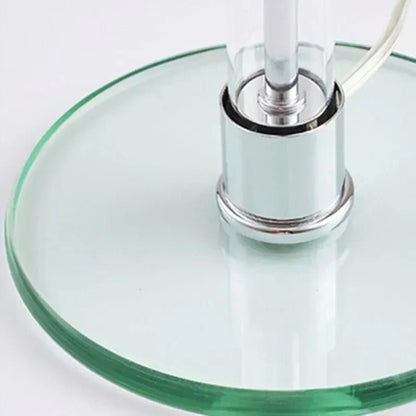 Bedside Table Lamp - Grey Glass Design