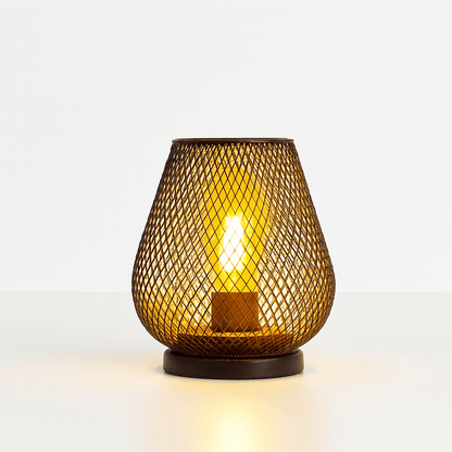 Wireless LED Lantern Table Lamp - Metal Design