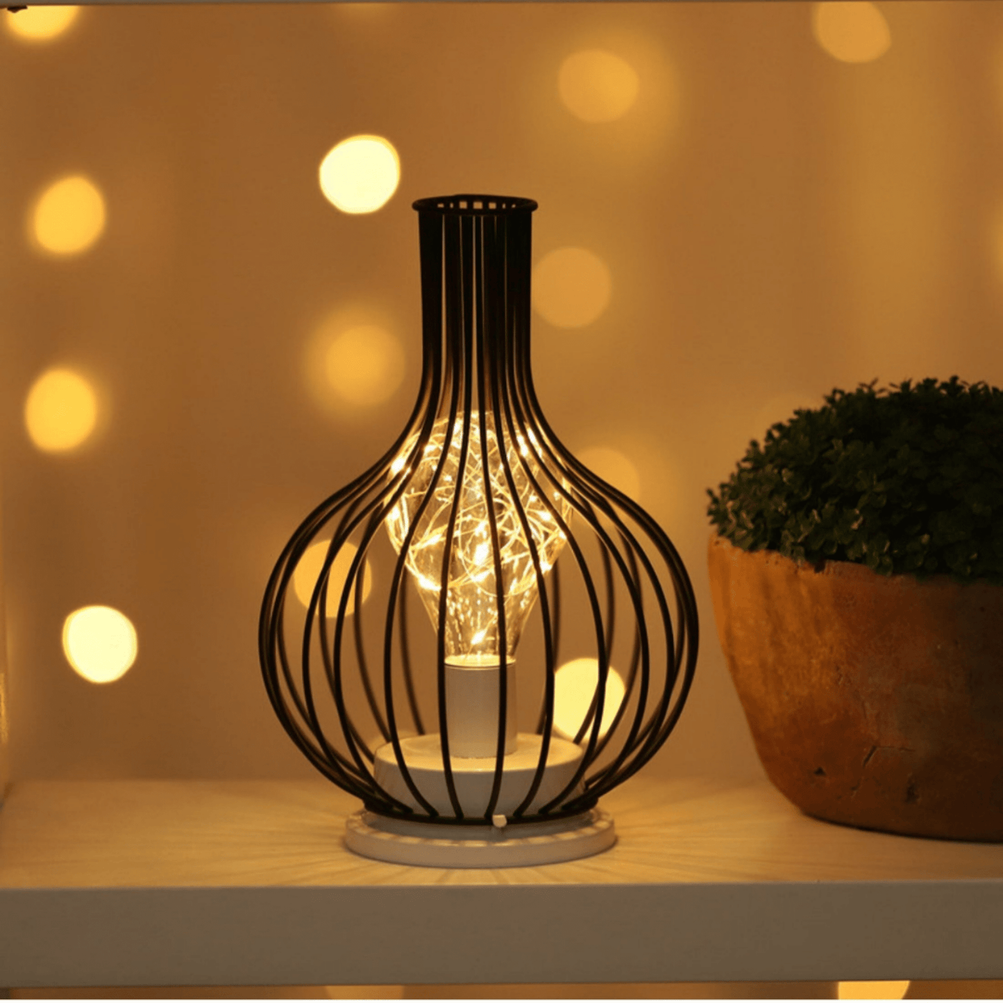 Cordless LED Steel Table Lamp