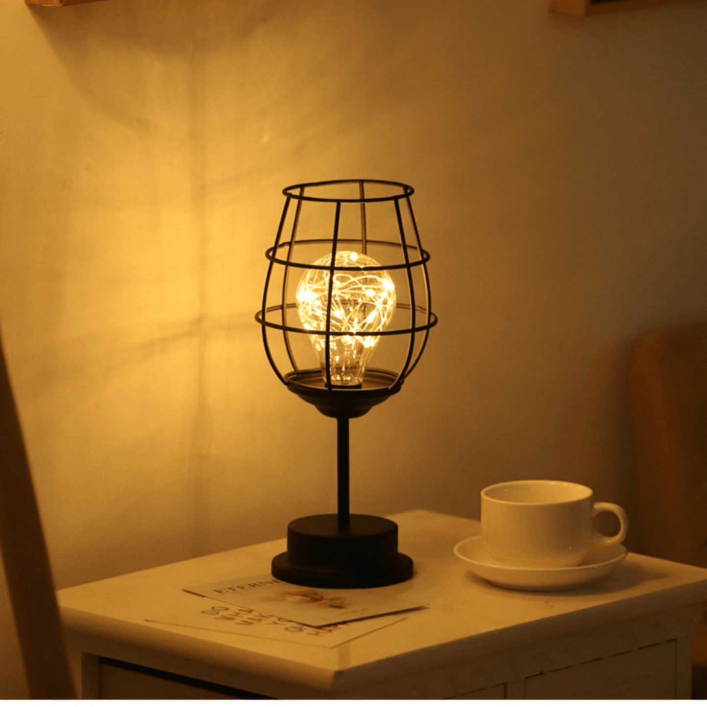 Cordless LED Steel Table Lamp