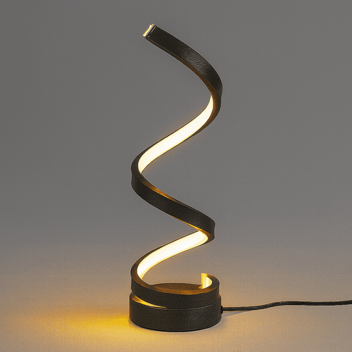 LED Spiral Table Lamp - Modern Dimmable Design for Chic Illumination