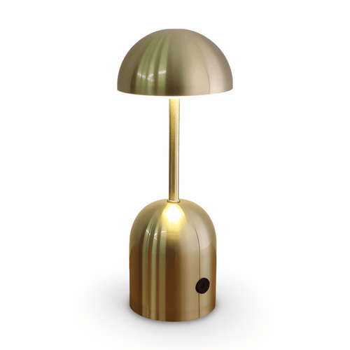 Metallic Dome Table Lamp with LED Light - Modern Elegant Accent Lighting