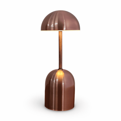 Metallic Dome Table Lamp with LED Light - Modern Elegant Accent Lighting