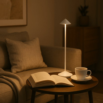 Minimalist LED Table Lamp – Waterproof, Dimmable, Wireless Lighting