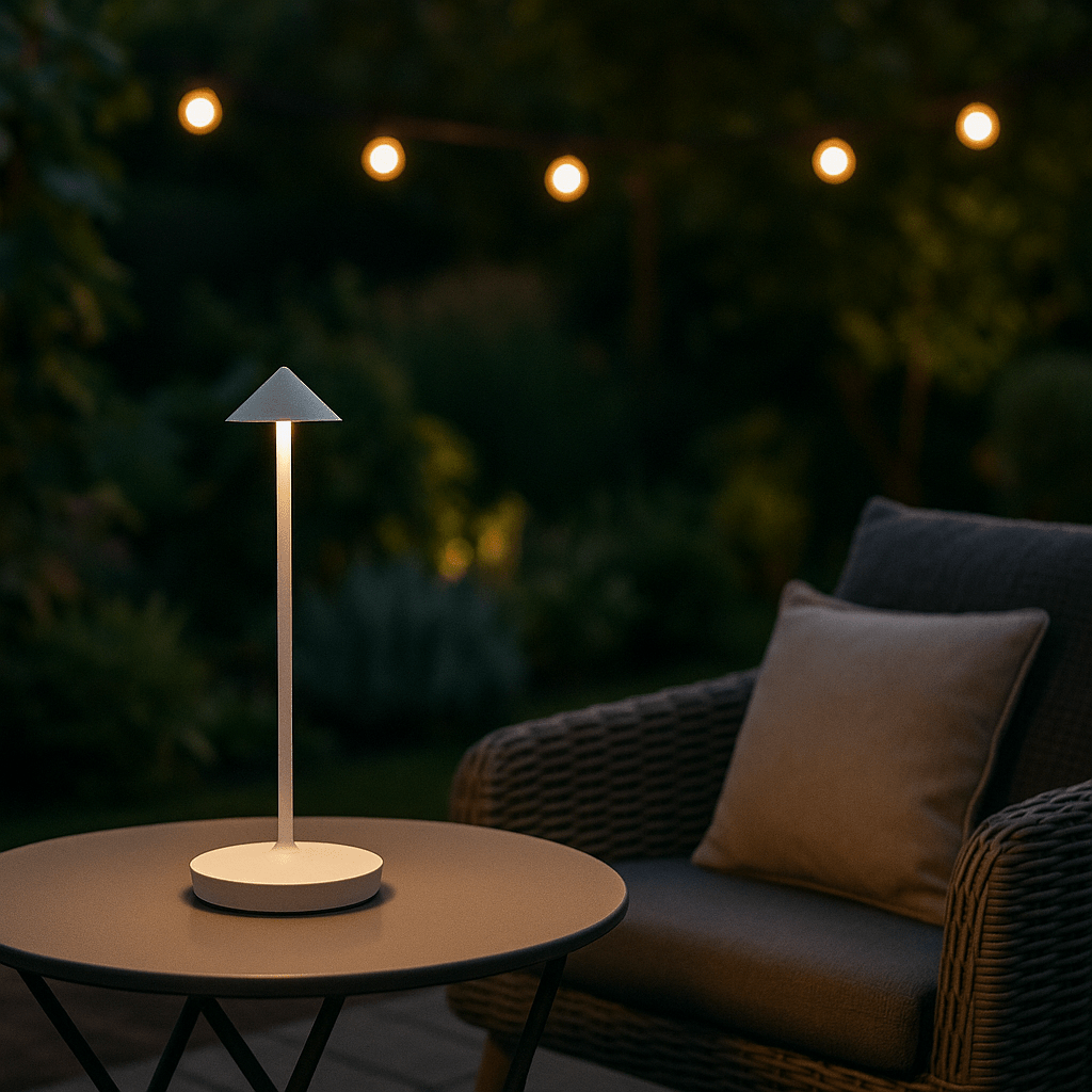 Minimalist LED Table Lamp – Waterproof, Dimmable, Wireless Lighting