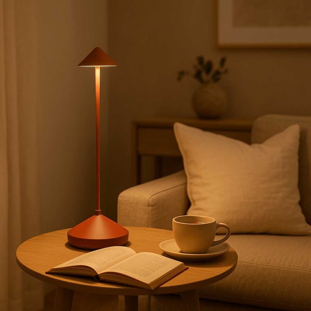 Minimalist LED Table Lamp – Waterproof, Dimmable, Wireless Lighting