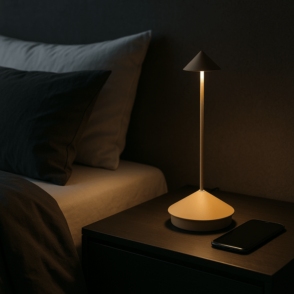 Minimalist LED Table Lamp – Waterproof, Dimmable, Wireless Lighting