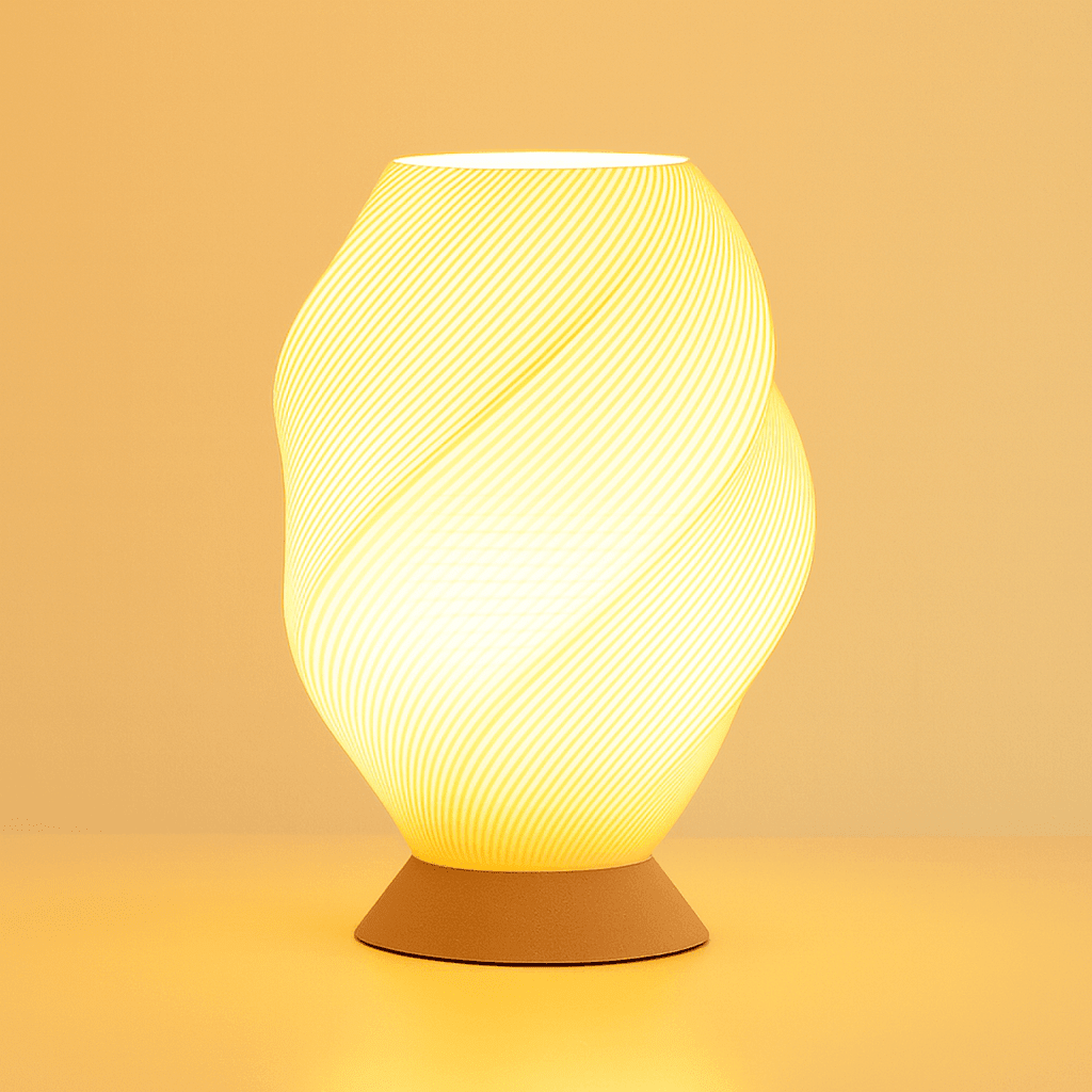 Modern Twisted Flare Table Lamp – Stylish Lighting Fixture