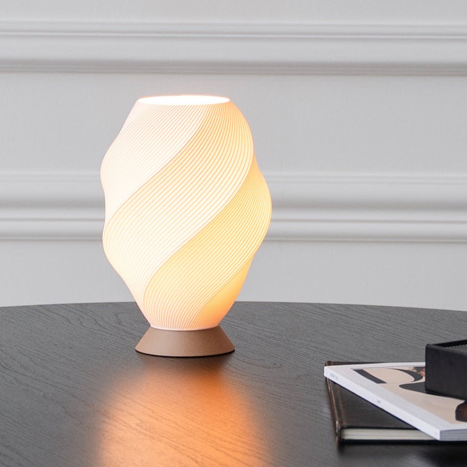 Modern Twisted Flare Table Lamp – Stylish Lighting Fixture