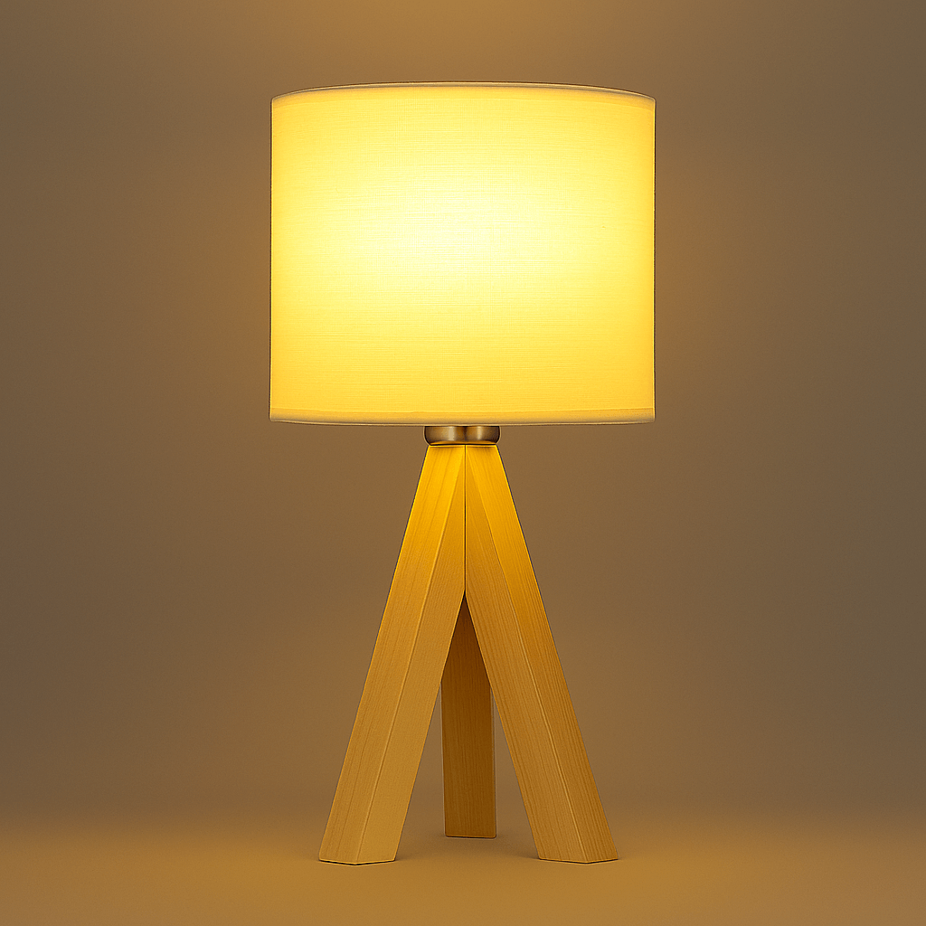 Wooden Table Lamp with Nature-Inspired Design for Warm Ambient Light