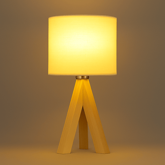 Wooden Table Lamp with Nature-Inspired Design for Warm Ambient Light